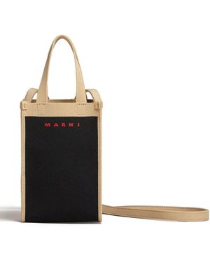 Marni Shopper Mit Logo-Print - Weiß