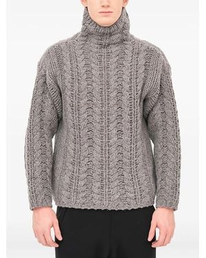 Label Under Construction Kabelgebreide Coltrui - Grijs