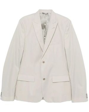 Rier Peak-Lapel Single-Breasted Jacket - White