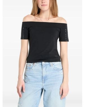 adidas Adicolor Off-Shoulder T-Shirt - Black