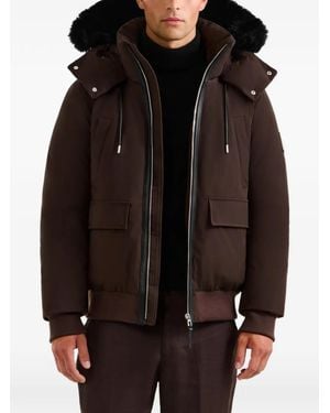 Rudsak Jerome Faux Fur-Trim Down Bomber Jacket - Black
