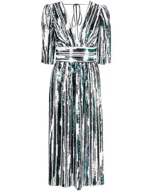 V:PM ATELIER Kleid Mit Pailletten - Weiß