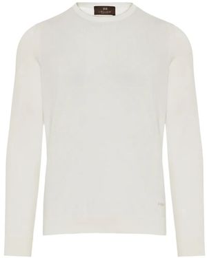 Enrico Mandelli Pull À Col Rond Et Plaque Logo - White