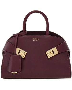 Ferragamo Extra-Small Hug Tote Bag - Purple