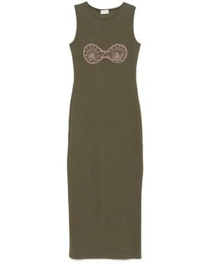Magda Butrym Ribbed Midi Dress - Green