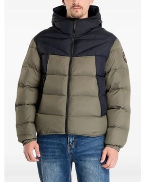 Napapijri Padded Colour-Block Jacket - Gray