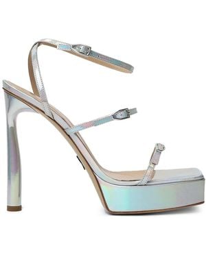 Paul Andrew 125Mm Slinky Platform Sandals - Metallic