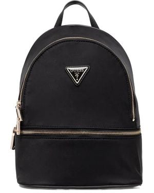 Guess Follie Logo-Appliqué Backpack - Black