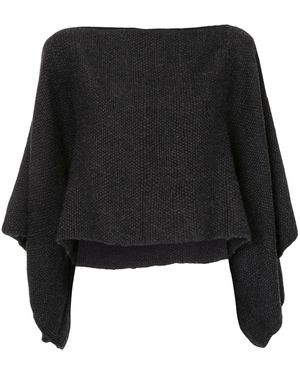 Voz Lineas Cropped Sweater - Black