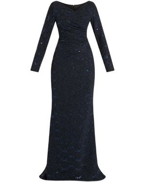 Talbot Runhof Sequin-Embellished Maxi Dress - Black