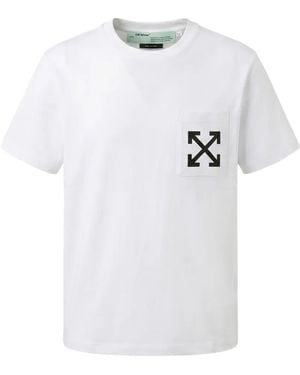 Off-White c/o Virgil Abloh Arrows-Print Patch Pocket T-Shirt - White