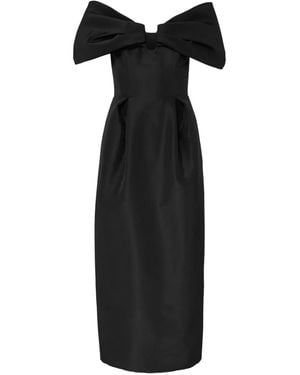 Carolina Herrera Abito Midi Con Fiocco - Nero