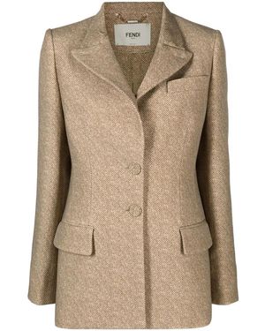 Fendi テーラードジャケット - ナチュラル