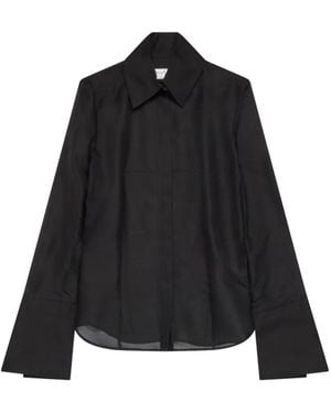 MATIERES FECALES Sclera Semi-Sheer Shirt - Black