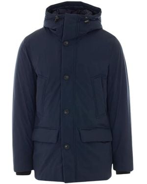 Woolrich Hooded Padded Coat - Blue