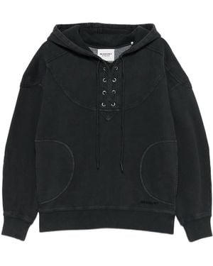 Isabel Marant Hoodie À Détail De Laçage - Noir