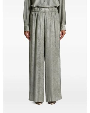 Peserico Pleated Elasticated-Waist Pants - Gray