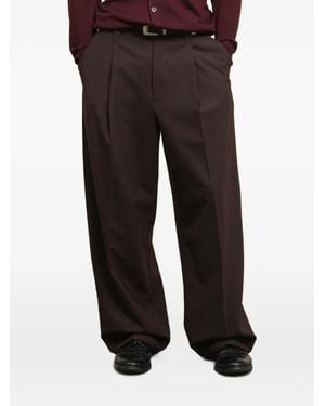 Department 5 Pailot Pleated-Detail Trousers - Black