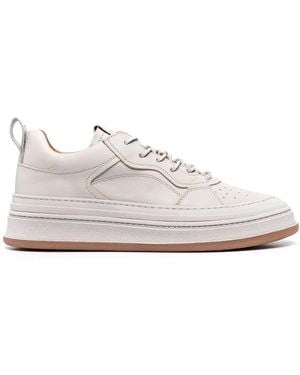 Buttero Leather-Panelled High-Top Trainers - White