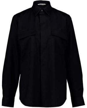 AURALEE Camisa Con Bolsillo De Solapa - Azul
