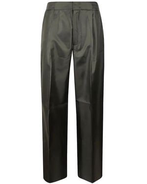 Sa Su Phi Pleated Straight-Leg Pants - Gray
