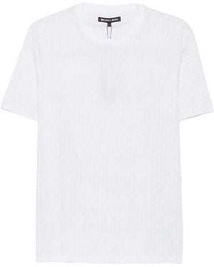 Michael Kors Logo-Print Short-Sleeve T-Shirt - White