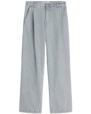 Maison Kitsuné Jean Plissé À Effet Délavé - Grey