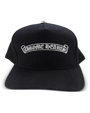 Chrome Hearts Embroidered Scroll Baseball Hat - Black