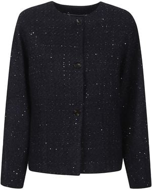 Kiton Chaqueta Con Lentejuelas - Negro