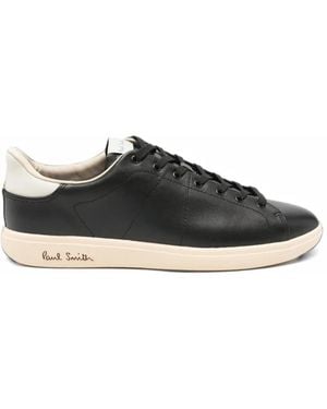 Paul Smith Logo-Print Leather Sneakers - Black