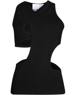 Natasha Zinko Cut-Out Cotton Tank Top - Black