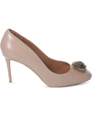 Kurt Geiger Chelsea Eagle-Plaque Court Shoes - Natural