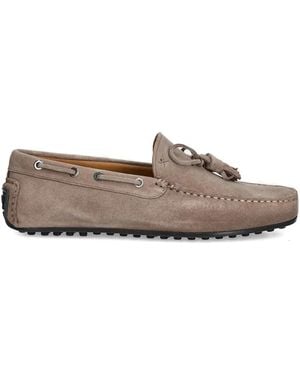Hackett Driver タッセル スエードローファー - ブラウン