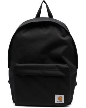 Carhartt Logo-Patch Zip-Fastening Backpack - Black