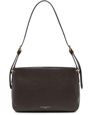 Gianni Chiarini Laura Grained Leather Shoulder Bag - Black
