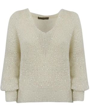 D.exterior Maglione Con Paillettes - Neutro