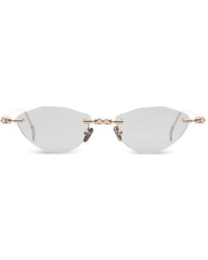 Kuboraum Rahmenlose Sonnenbrille - Weiß