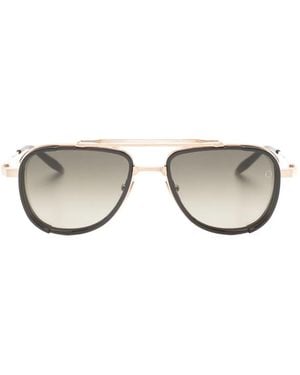 Akoni Lunettes De Soleil À Monture Navigateur - Marron