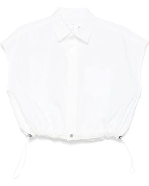 Sacai Logo-Embroidered Shirt - White