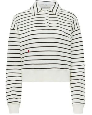JW Anderson Gestreiftes Poloshirt - Weiß