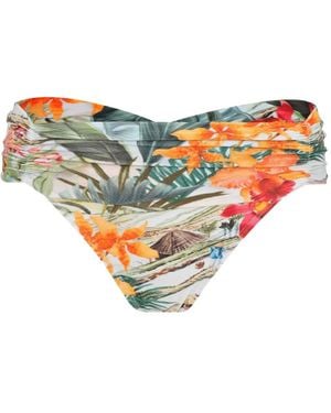 Lygia & Nanny Gesmockte Onderkant Met Bloemenprint - Wit