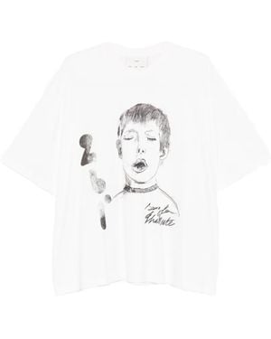 Song For The Mute Yawning Kid T-Shirt - White