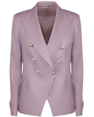 Tagliatore Alicya Double-Breasted Blazer - Purple