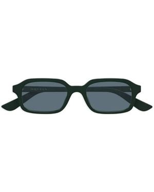 McQueen Rectangle-Frame Sunglasses - Green