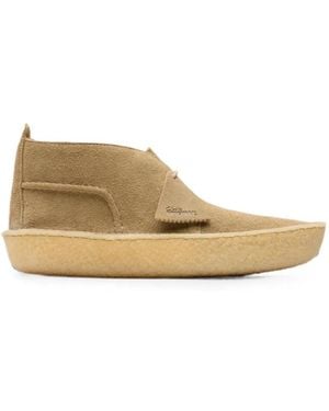 Clarks Desert Rain Suede Boots - Natural