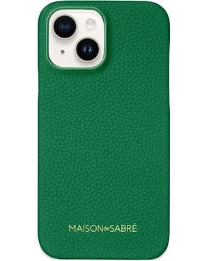 Maison De Sabre Leather Phone Case (Iphone 15) - Green