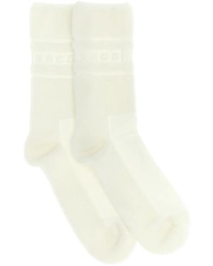 Sacai Logo Socks - White