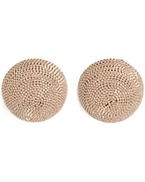 Fabiana Filippi Filo Textured Round Earrings - Natural