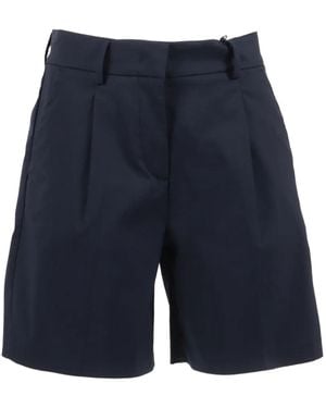 K-Way Nive Twill Pleat Chino Shorts - Blue