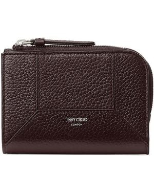 Jimmy Choo Zip-Around Leather Wallet - Brown
